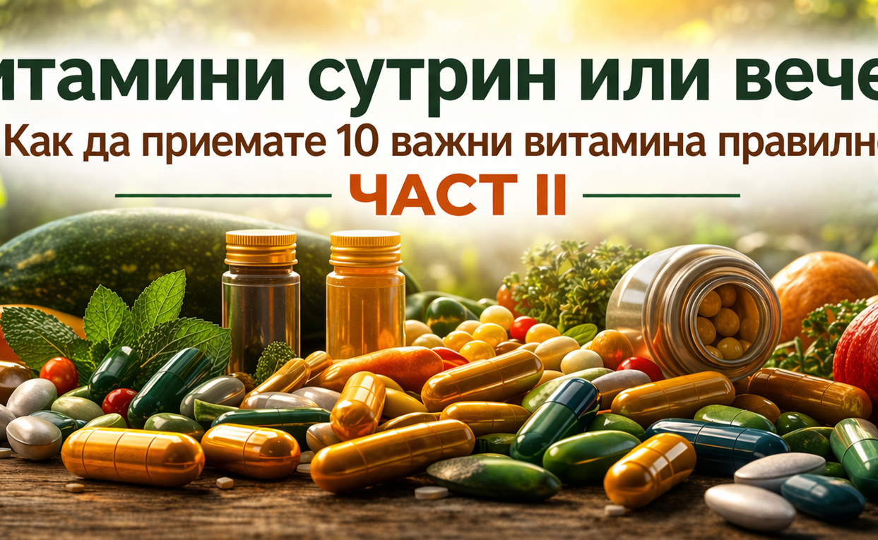 Витамини сутрин или вечер? Как да приемате витамините правилно – Част II